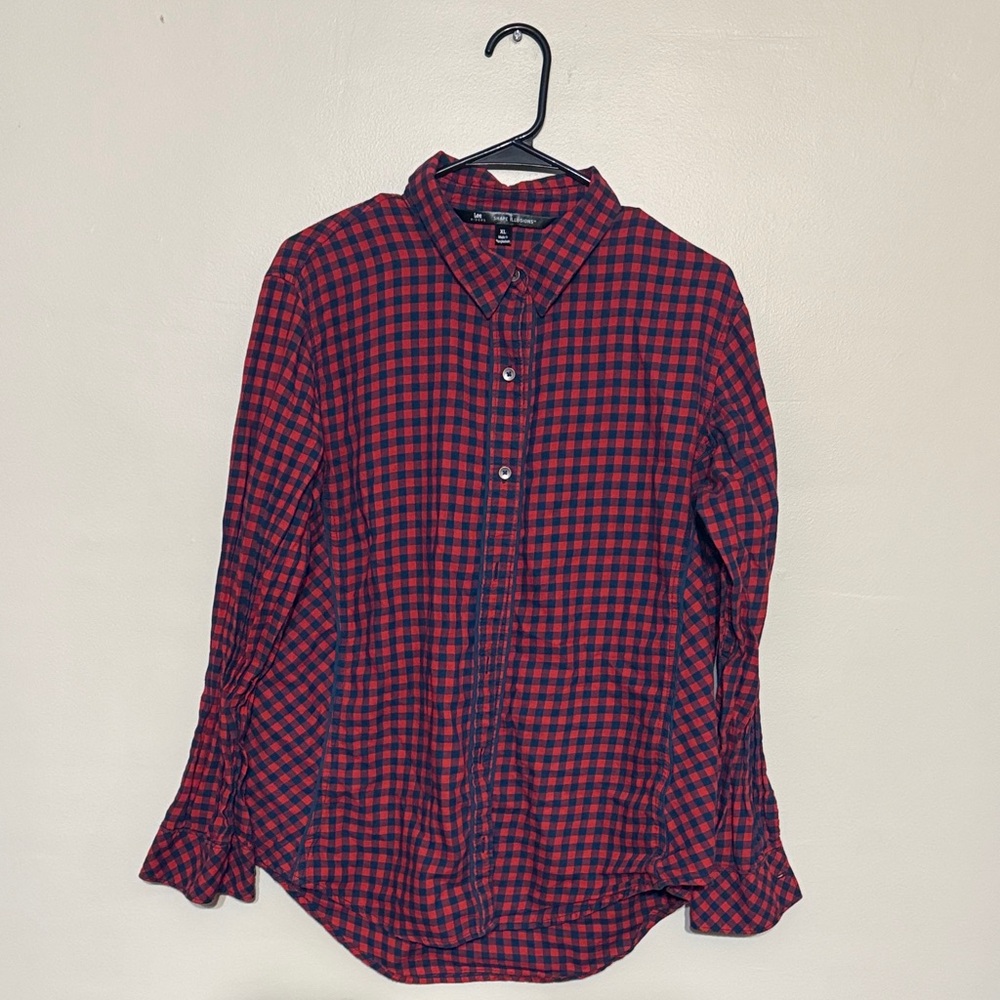 Red and Navy Checkered Women’s Shirt